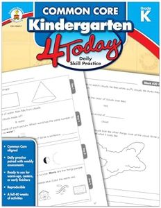 Carson Dellosa | Common Core Kindergarten 4 Today Workbook | 96pgs (Common Core 4 Today) (Volume 2)