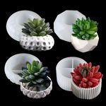 EPODA 4Pcs Vase Silicone Mold, Planter Flower Pot Resin Molds, Vase Resin Mould Silicone, Epoxy Resin Vase Moulds for DIY Casting Crafts