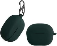 kwmobile Case Compatible with Anker Soundcore P3i Case - Silicone Cover Holder for Earbuds - Dark Green