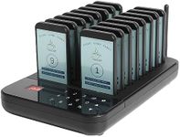AGJ Restaurant Pager Wireless Calling System 16 Beepers Guest Customer Queue Pagers for Food Court Food Truck Church Nursery Clinic Coffee Shop with Buzzer Vibration Flash