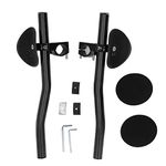 Bike Aero Bars, Bike Split Rest Handlebar Aluminum Alloy Bike Armrest TT Relax Bar with Sponge Pad for Long Distance Riding