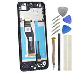 LCD Screen for Motorola Moto E13 Full Display Touch Digitizer Screen Replacement with Screen Frame Black 6.5"