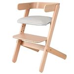 LIVINGbasics Wooden High Chair, Adjustable Dining Feeding Chair with Removable Cushion for Kids Adult Studying, Dining, Step Tool (Support up to 170 Lb)