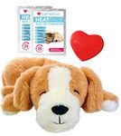 Calmeroos Puppy Heartbeat Toys - Calming Separation Anxiety Relief Toys for Dogs - Warming Heartbeat Simulator in a Soft Comforting Pillow Pet Plush