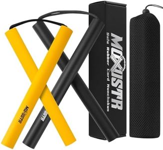 MOXIISTR Safe Foam Rubber Cord Nunchakus Karate Nunchucks Upgraded for Beginners Practice and Training 2 Pack