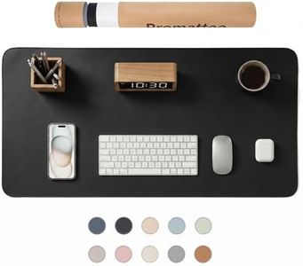 PROMATTOO Oversized Non-Slip Desk Pad Protector – Grips Desk Firmly, Anti-Slip Like You've Never Seen! Vegan Leather Waterproof Laptop Mat for Keyboard & Mouse – Large Office Pad– Obsidian Black