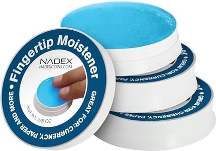 Nadex 12 Pack Fingertip Moistener Pads, Blue - Non-Slip Counting Cash Bills Separating Documents - Finger Moisturizer Non-Toxic Greaseless Odorless Pad for Office/Home