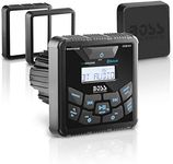 BOSS Audio MGR450B in-Dash, Marine Gauge, Bluetooth, Digital Media MP3 / WMA/USB/AM/FM Weather-Proof Marine Stereo, (No CD Player), Wired Remote Control Ready (MGR420R Not Included)