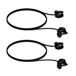 kwmobile Straps Compatible with Samsung Galaxy Buds/Buds Plus - 2x Silicone Holder for Wireless Earphones - Black