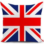 HUASHUZI Union Jack Cushion Cover British Gifts Flag UK England Decorations Throw Pillow Case Double-sided Design Home Decor for Livingroom Couch Sofa 18"x18"(45x45cm)