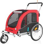 FITTOO Dog Bike Trailer, 2-in-1 Fol