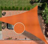 Insun 95% Sunscreen Anti UV Water Resistance Oxford Cloth Triangle Sun Shade Sail Awning Shade for Outdoor Garden Patio Party Orange 12'x12'x12'