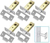 RMENOOR 5 Sets Mortise Lock Aluminium Alloy Tube Frame Lock 45 mm Backset Lock High-Quality Door Bolt Room Door Lock with Strike Plate Latch Lock for Various Door Lock Handles