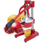 Gowintech Commercial Heavy Duty Cast Iron Hand Press Manual Orange Citrus Lemon Lime Grapefruit Pomegranate Fruit Juice Squeezer Machine Red