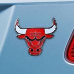 FANMATS 22206 Chicago Bulls 3D Color Metal Emblem, Diecut Team Logo Auto Emblem