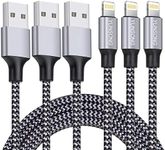 YUNSONG iPhone Charger [MFi Certified], 3Pack 6FT Nylon Braided Lightning Cable Fast Charging High Speed Data Sync USB Cord Compatible with iPhone 14 13 12 11 Pro Max XS XR X 8 7 6S 6 Plus SE