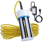 Tendelux Underwater Fishing Light, 110V Super Bright Green LED Submersible Light Attractants for Docks, Boats or Kayaks, IP68 Rated for Fresh & Salt Water (30ft Cable)