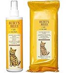 Burt's Bees for Cats Dander Reducing Spray and Wipes Bundle