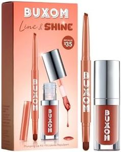 Buxom Plumping Lip Liner & Lip Oil Kit – High Shine Hydrating Lip Plumper Duo with Bold Definition, Full Coverage Color & Glossy Finish, Smooth Spice & Moscow Mule