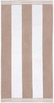 Superior Luxurious 100% Cotton Beach Towels, Oversized 34" x 64", Soft Velour Cotton and Absorbent Cotton Terry, Thick and Plush Striped Beach Towels - Taupe Cabana Stripes