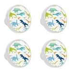 ZORE_FINE5 4PCS Kitchen Cabinet Knob Round Decor Knobs Closet Drawers Dresser Pull Handle with Screws Dinosaur for Boys