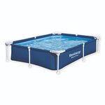Bestway 56401 Steel Pro Pool | Swimming Pool, Rectangle Above Ground Fast Set Pool, Children’s Detachable Pool, Multiple Sizes, Blue, 221 x 150 x 43 cm