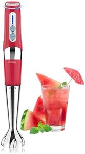 Cordless Hand Blender: Rechargeable Cordless Immersion Blender Handheld, 21-Speed & 3-Angle Adjustable with 304 Stainless Steel Blades for Milkshakes | Smoothies | Soup| Puree | Baby Food (Red)