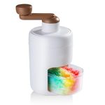 Panihari Manual Ice Crusher Machine with Ice Box Mold for Home Portable Ice Shaver Snow Cone Ice Gola Cocktails Slush Maker Grinder Machine BPA Free (1 Set)