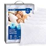 Le-Ostél Pillow Protectors 6 Pack - Ultra Soft Zipped Pillow Protectors - Hypoallergenic Quilted Pillow Protectors - Soft & Breathable Microfiber Pillowcase Protectors (6 Pack (50 x 75 CM))