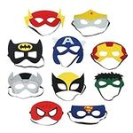 SJMR Superhero Masks, 26 Pcs Super Hero Costumes Toy Party Favors for Kids, Children Masks Dress Up Cosplay Mask, Boys & Girls Felt Eye Mask for Party Masquerade Birthdays Party Cosplay