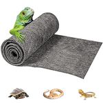 RUNANIA 48‘’ x 18‘’ Reptile Carpet, Grey - Terrarium Liner Bedding Reptile Substrate Sand Mat for Cage Lizard Bearded Dragon Gecko Snake Tortoise