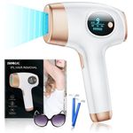 ZKMAGIC IPL Hair Removal Devices with 9 Energy Levels, 3 Functions for Long-Lasting Smooth Skin, 999,900 Light pulses Permanent Painless Hair Removal Device for Body, Legs, armpits, White, 1.0 count