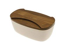 Legnoart Depot Bread Bin with Dark Ashwood Cutting Board, Brown