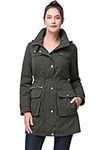 BGSD Women Jamie Waterproof Insulated Hooded Rain Jacket Parka Coat Olive Plus Size 2X