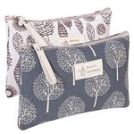 Kimoli 2 Pcs Women Funny Makeup Bag Cute Cosmetic Bag Pouch for Purse Toiletry Bag