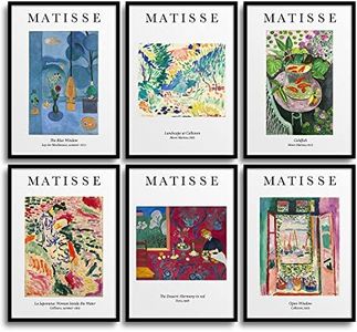 MONOKO® Matisse Lot de 6 posters abstraits - Impression d'art vintage - Pour salon - 6 x A4 - Sans cadre