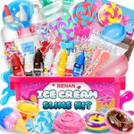 Gift Butter Slime Kit for Girls 10-12, Ice Cream Slime Making Kit to Make Butter Slime, Cloud Slime and Foam Slimes, Ideal Birthday Christmas Easter New Year Gift for Boys and Girls