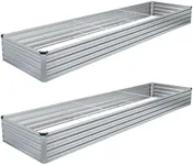 DIIYIV 2PCS 12x4x1FT Galvanized Rai