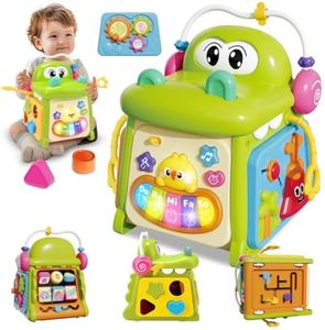 8 in 1 Baby Activity Cube,Montessori Toys for Toddler 1 2 3 Year Old ，Educational Learning Fine Motor Musical Toy for Baby Toddler Kid, First Birthday Toy Boys & Girls Age 2 3 4+