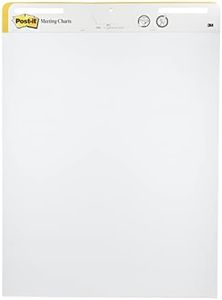 Post-it Super Sticky Meeting Charts, with 30 Sheets ,635 mm x 762 mm, White Color - For Brainstorming Anywhere and Keeping all Ideas Visible, Pack of 2