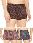 Lux Cozi Mens Cotton Trunks Pack of 3 (Bigshot Semilong Print 85 Cm, Multicolor)