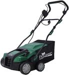 2 in 1 Walk Behind Scarifier, Garden Scarifier, 16INCH Dethatcher Corded Electric Scarifier, 15 Amp Electric Lawn Dethatcher, Removable Collection Bag Extra Large 58QT