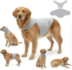 DAJIDALI® Dog & Cat Anxiety Vest & Spay Recovery Suit – Silent Adjustable Calming Wrap for Surgery & Thunderstorms – 2-Piece Cone & Recovery Onesie Alternative