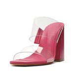 Schutz Womens Victorie Leather Open Toe Slide Sandals Pink 6 Medium (B,M)