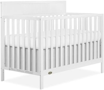 Dream On Me Ivy 5-in-1 Convertible Full-Size Baby Crib in White, GreenGuard Gold & JPMA Certified, 3 Mattress Heights, Converts to Toddler, Day & Full-Size Bed, Safe & Stylish Nursery