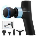ERICKHILL Massage Gun, Compact but Powerful Massage Gun Deep Tissue with 4 Massage Heads for Back Muscle Pain Relief, Percussion Massage Gun with Long Battery Life, Lightweight, Travel Friendly