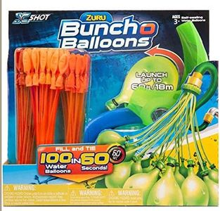 Bunch O Balloons 1 Launcher + 3 Pack Water Balloons by ZURU, Rapid-Filling Self-Sealing Balloons, For Outdoor, Family, Friends, Children Summer Fun, 100 Balloons + 1 Balloon Launcher