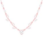 GIVA 925 Silver Rose Gold Heart Stoned Necklace| Pendant to Gift Women & Girls | With Certificate of Authenticity and 925 Stamp|6 Months Warranty*