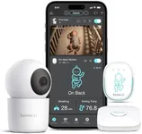 Sense-U Smart Baby Monitor 3+Camera, Audio, Video Baby Monitor That Notifies You for No Abdominal Movement, Rollover, High/Low Temperatures, Detected Motion, with Night Vision, 2-Way Talk, Long Range