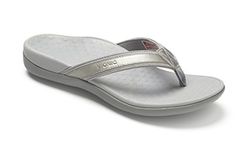 Vionic Women's Tide II Arch Support Flip Flop Pewter 9 M US